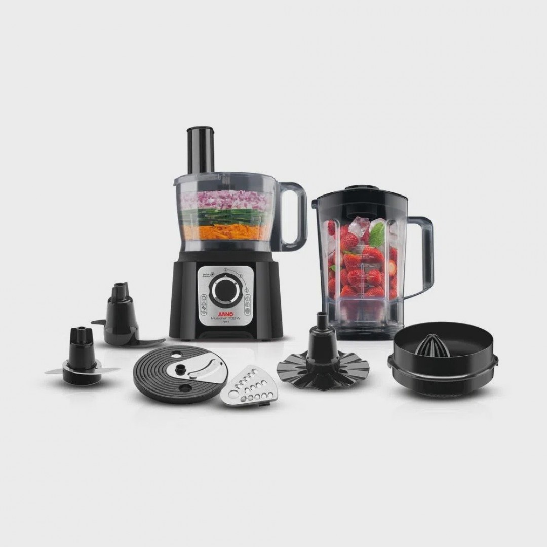 Multiprocessador de Alimentos Arno Multichef 7 em 1 700W e Jarra de 3,1L de capacidade MP70