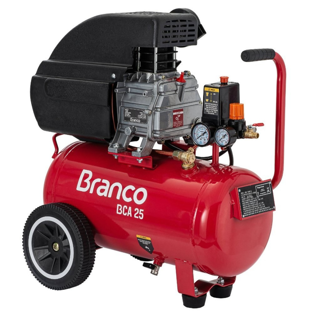 Motocompressor de Ar BCA-25 6,3 PCM 1,9 HP 24 Litros - BRANCO-4436591