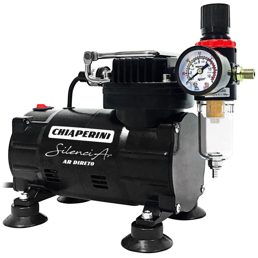 Motocompressor de Ar Direto Silenciar 25PSI 150W 1/5HP - CHIAPERINI-SILEN150