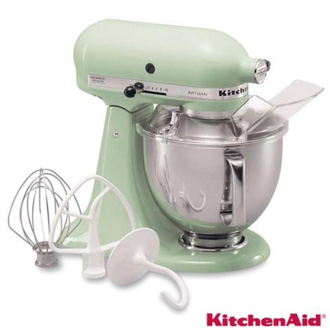 Batedeira Planetária Artisan KitchenAid Stand Mixer com 03 Batedores Pistachio