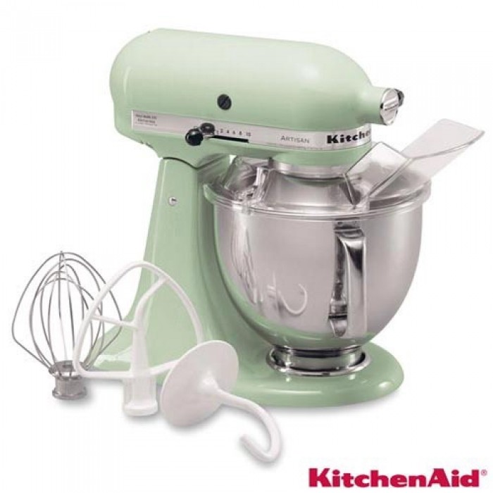 Batedeira Planetária Artisan KitchenAid Stand Mixer com 03 Batedores Pistachio