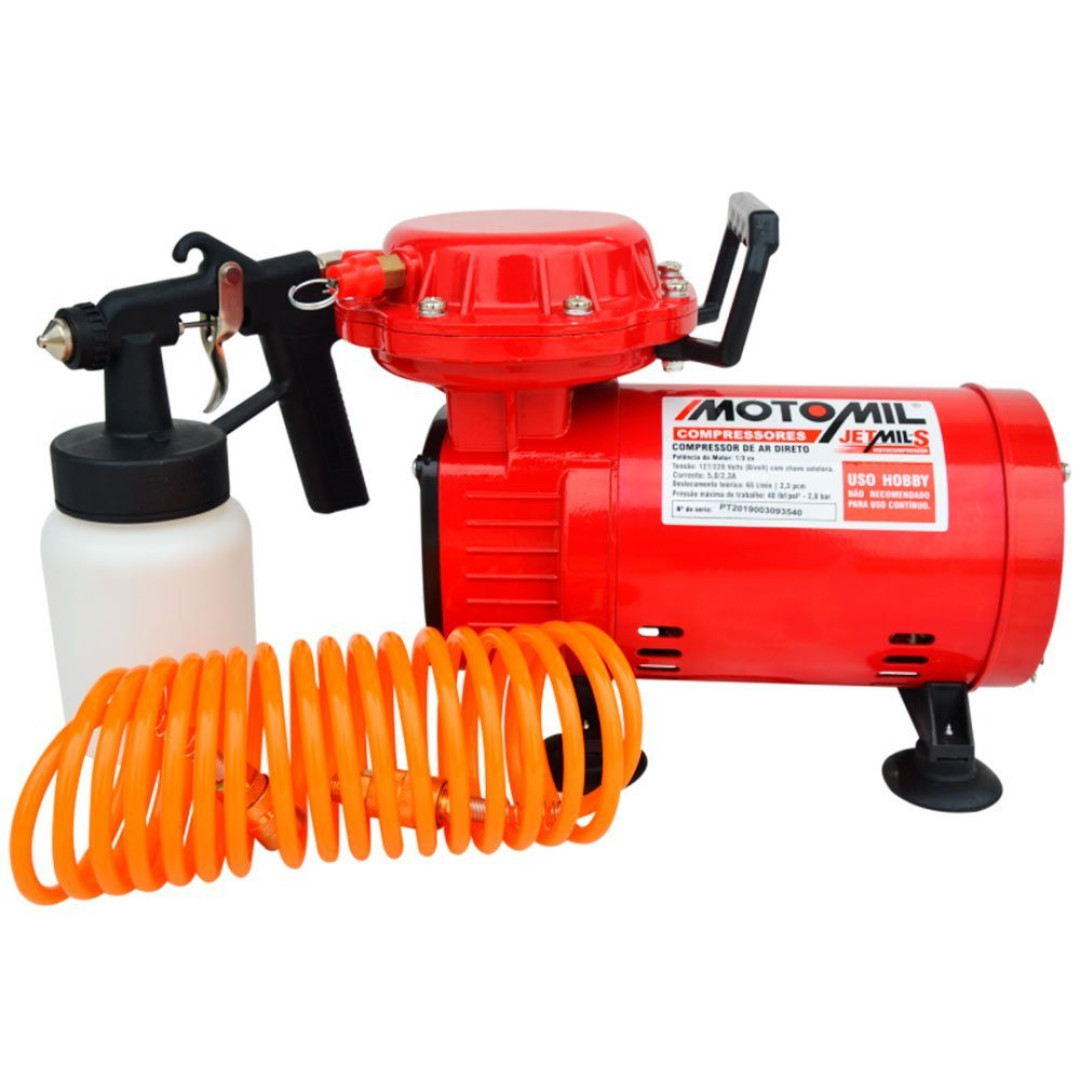 Motocompressor de Ar Direto 2,3 Pés 1/3HP Bivolt - MOTOMIL-384112