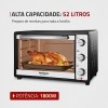 Forno Elétrico Mondial Grand Family II FR-52 Preto/Inox 52L