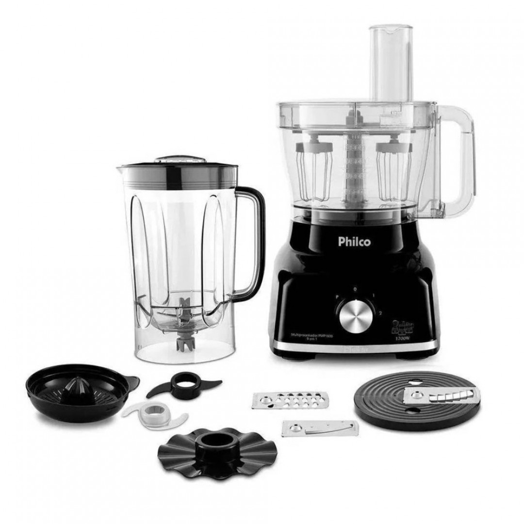 O Multiprocessador Philco PMP1600V 9 em 1 Preto 1700W