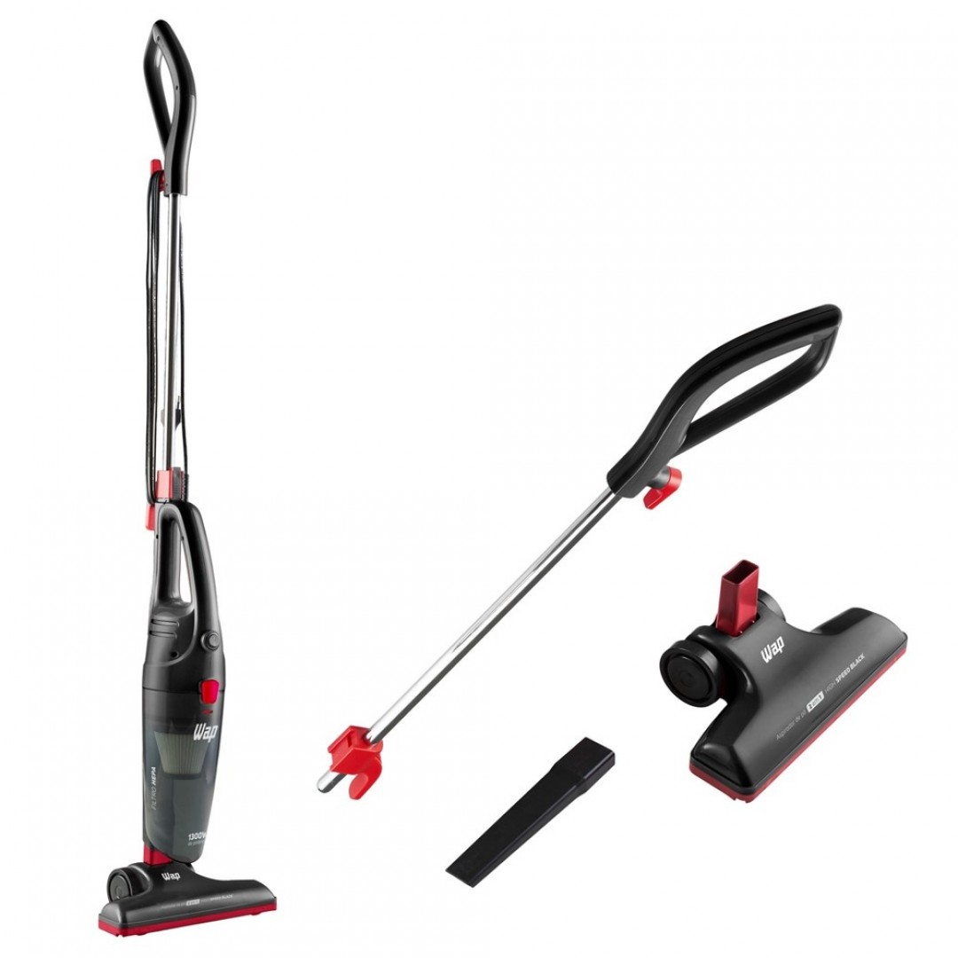 Aspirador de Pó Vertical e Portátil wap high speed black 1300W 2 em 1 Filtro hepa
