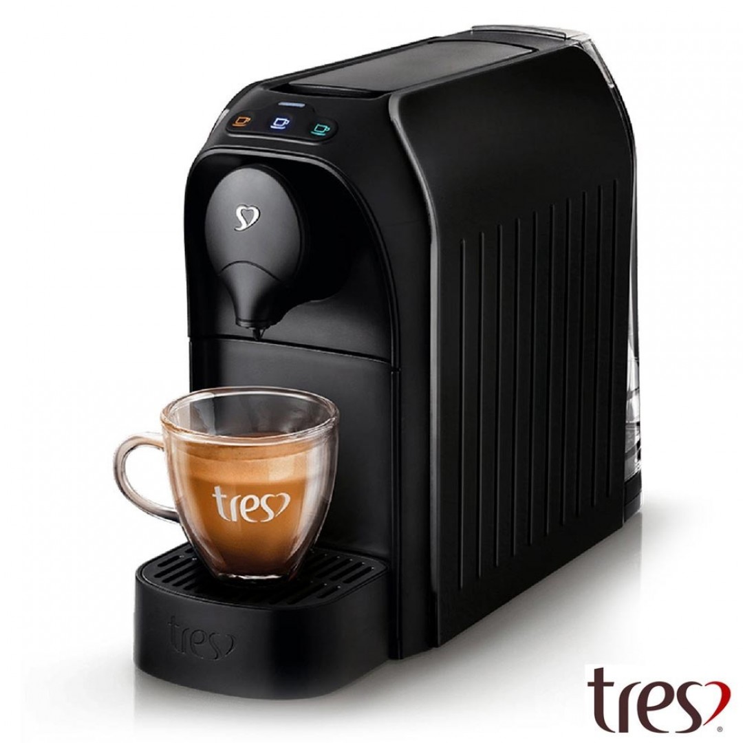 Cafeteira Três Corações Passione Preta para Café Espresso