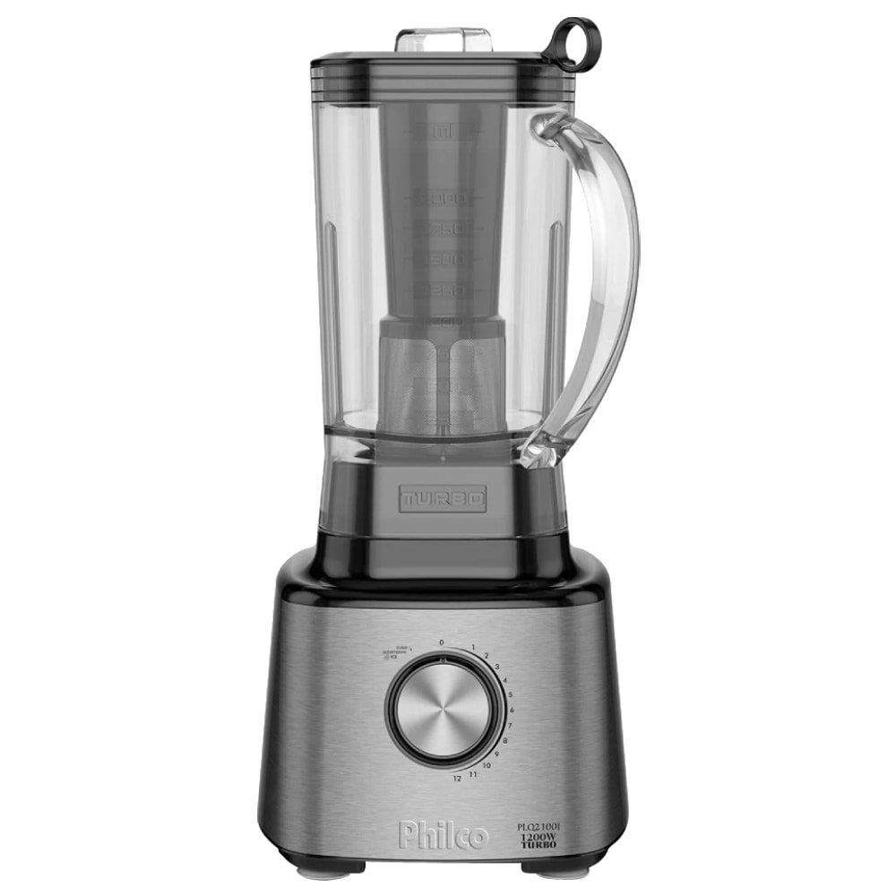 Liquidificador Philco PLQ2100PI Turbo Copo de Polipropileno, 12 Velocidades + Pulsar, 1400W, Preto