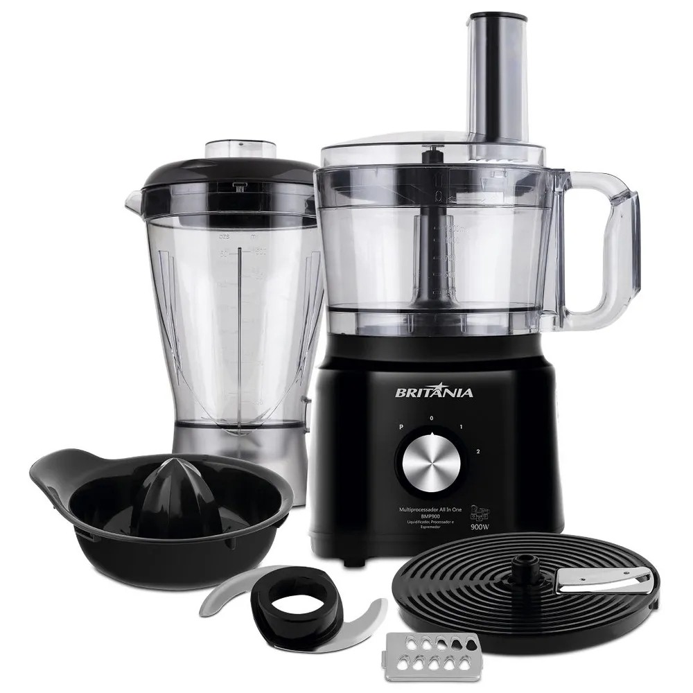 Multiprocessador All In One BMP900P 900W 2 Velocidades + Pulsar 220v - Britânia